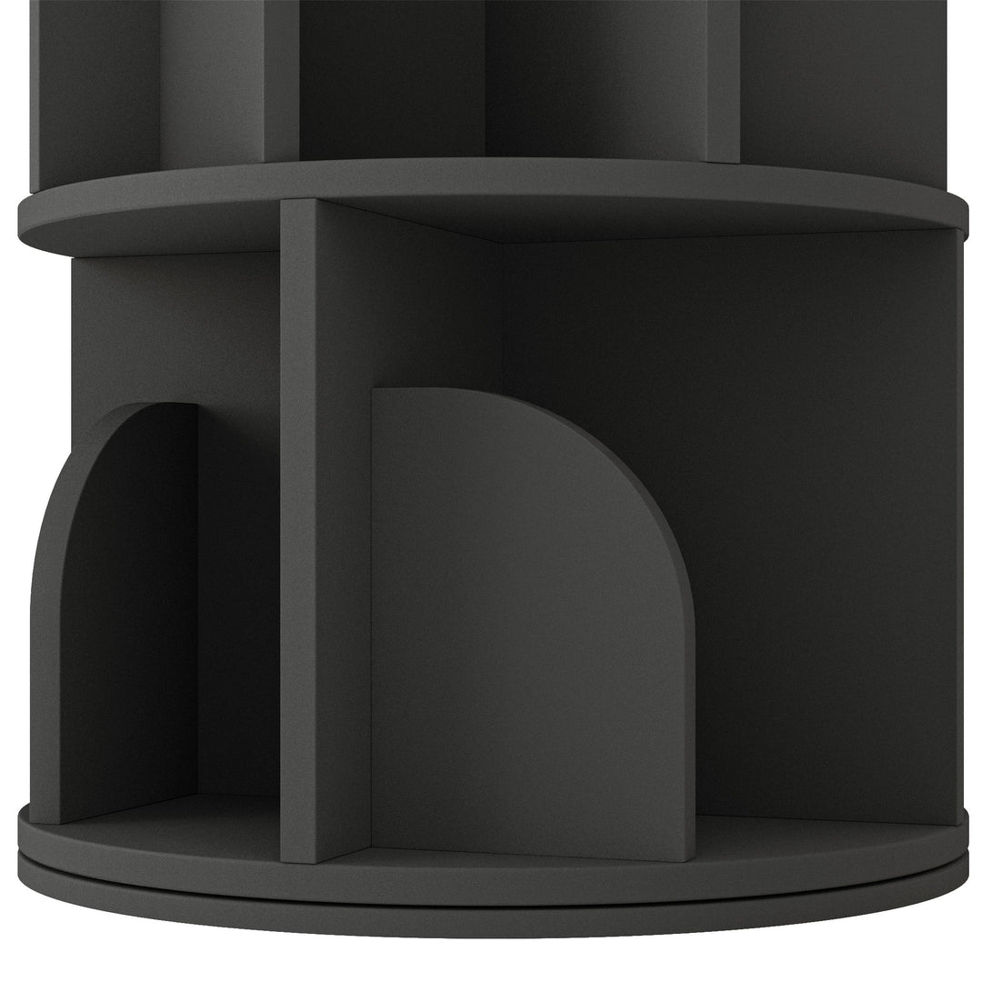 Estante Giratória 360° RAZU Circinus Core da Série Vortex em Aglo Preto – 2 Prateleiras