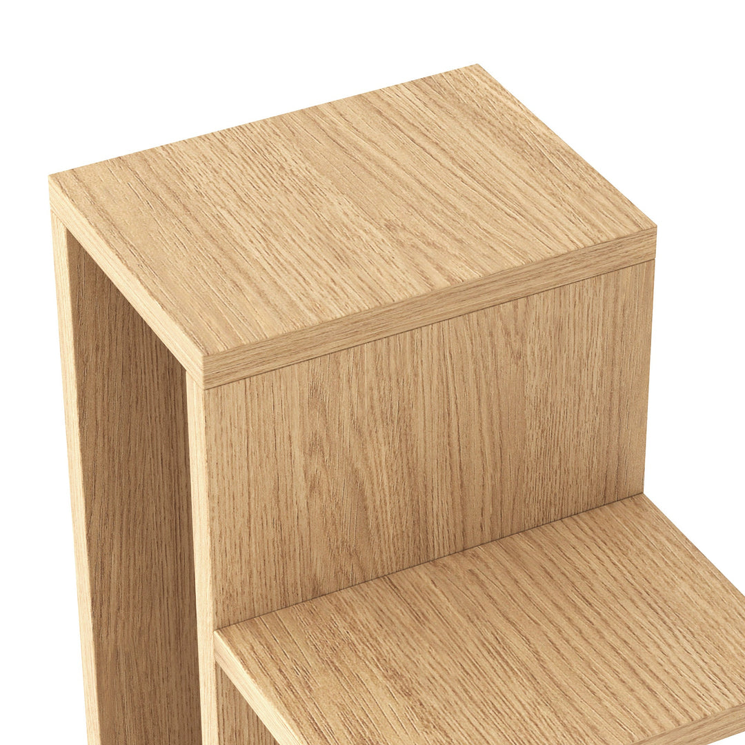 RAZU Mirage Estante Invisível Vertical Giratória 360° Painel de Partículas Natural 9 Prateleiras