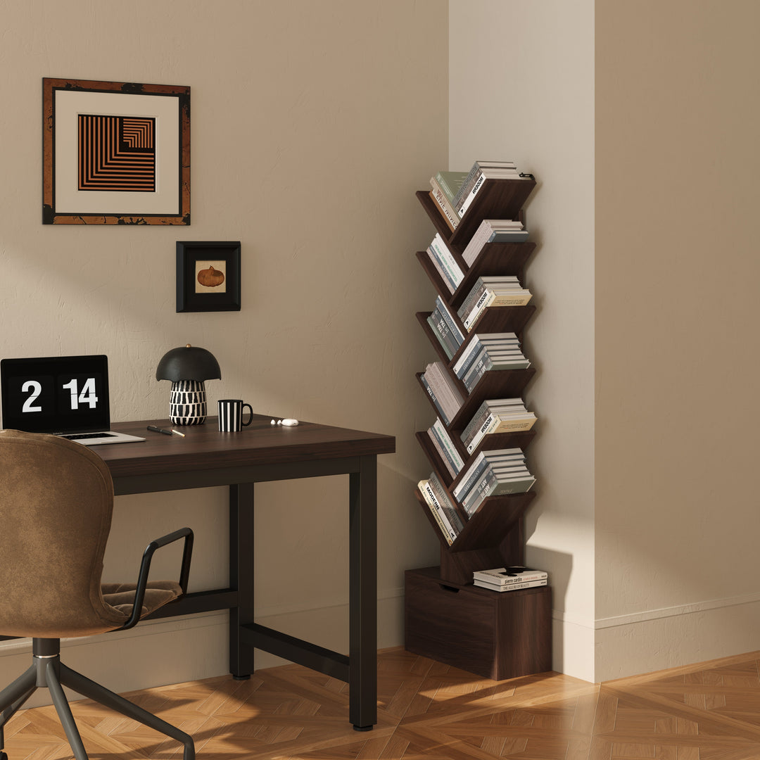 Estante Vertical em Forma de Árvore Razu com Armário de Armazenamento