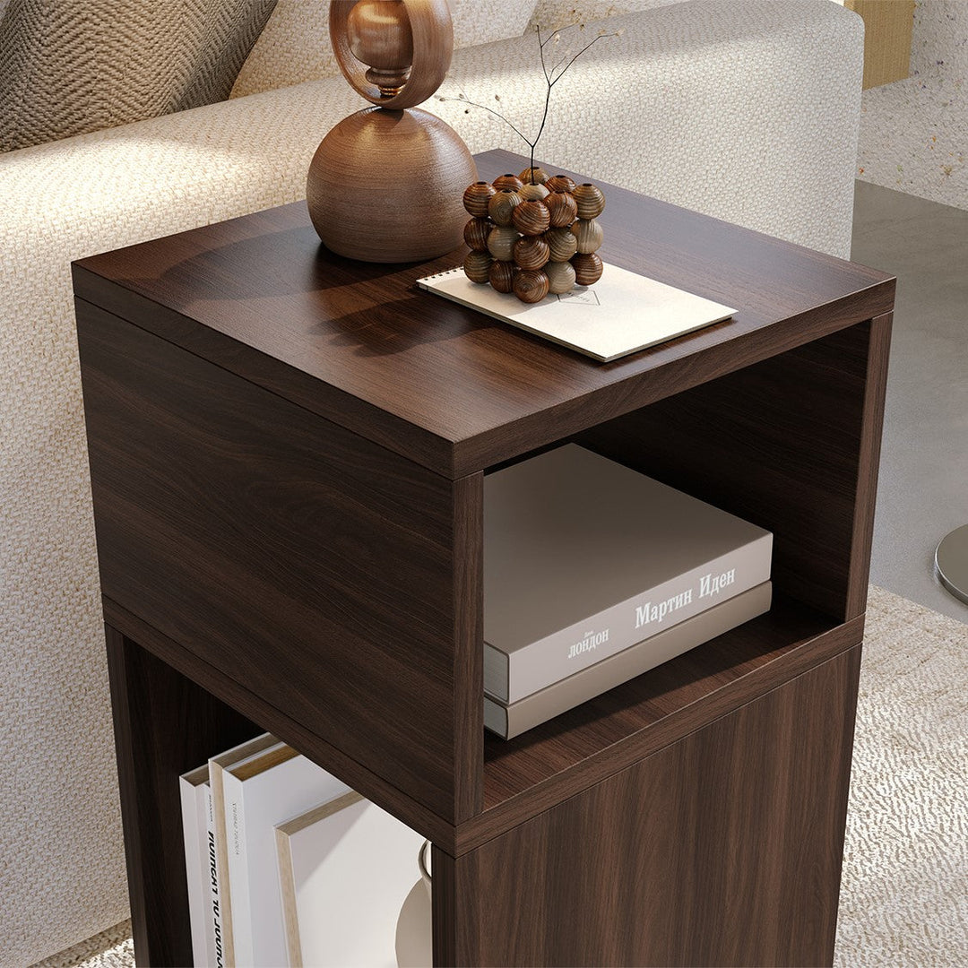 Mesa de Apoio Giratória Razu com Prateleira Aberta