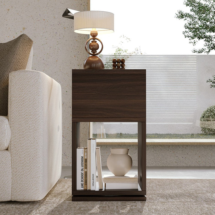 Mesa de Apoio Giratória Razu com Prateleira Aberta