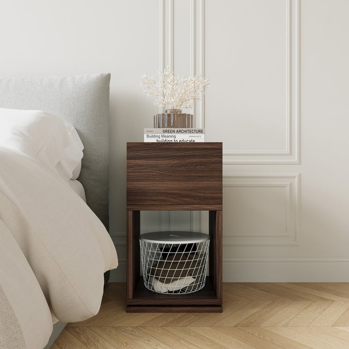 Mesa de Apoio Giratória Razu com Prateleira Aberta