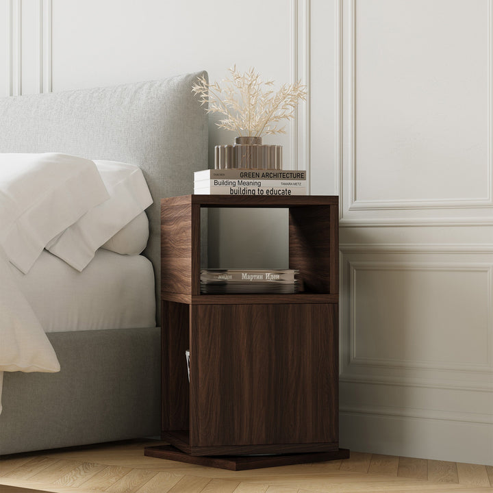 Mesa de Apoio Giratória Razu com Prateleira Aberta