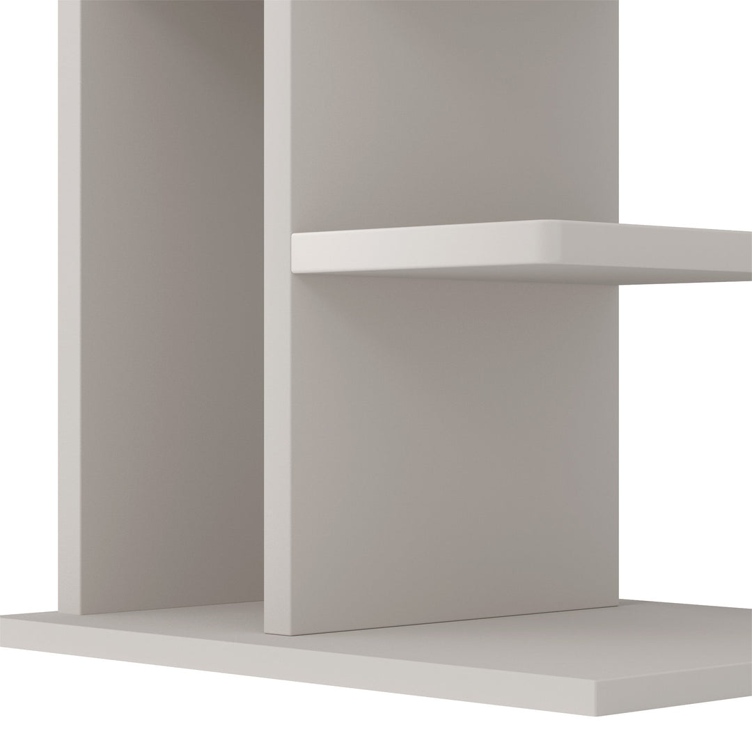 RAZU Série Chiaroscuro Mirage Estante Vertical Invisível Compensado Branco 9 Níveis