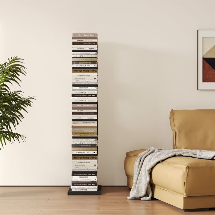 RAZU Series Mirage Estante Vertical Invisível de Contraplacado Preto 9 Prateleiras