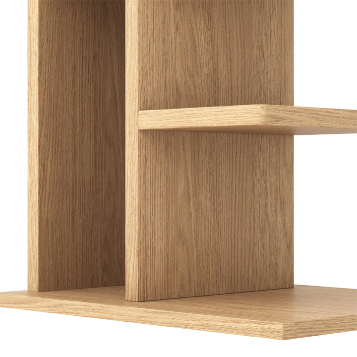 RAZU Mirage Estante Invisível Vertical Giratória 360° Painel de Partículas Natural 9 Prateleiras