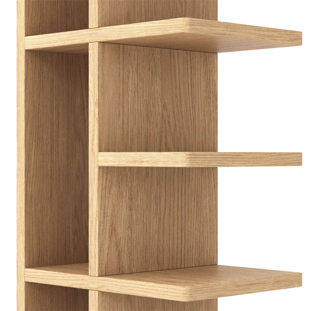 RAZU Série Chiaroscuro Mirage Estante Vertical Invisível em Contraplacado Natural 9 Prateleiras