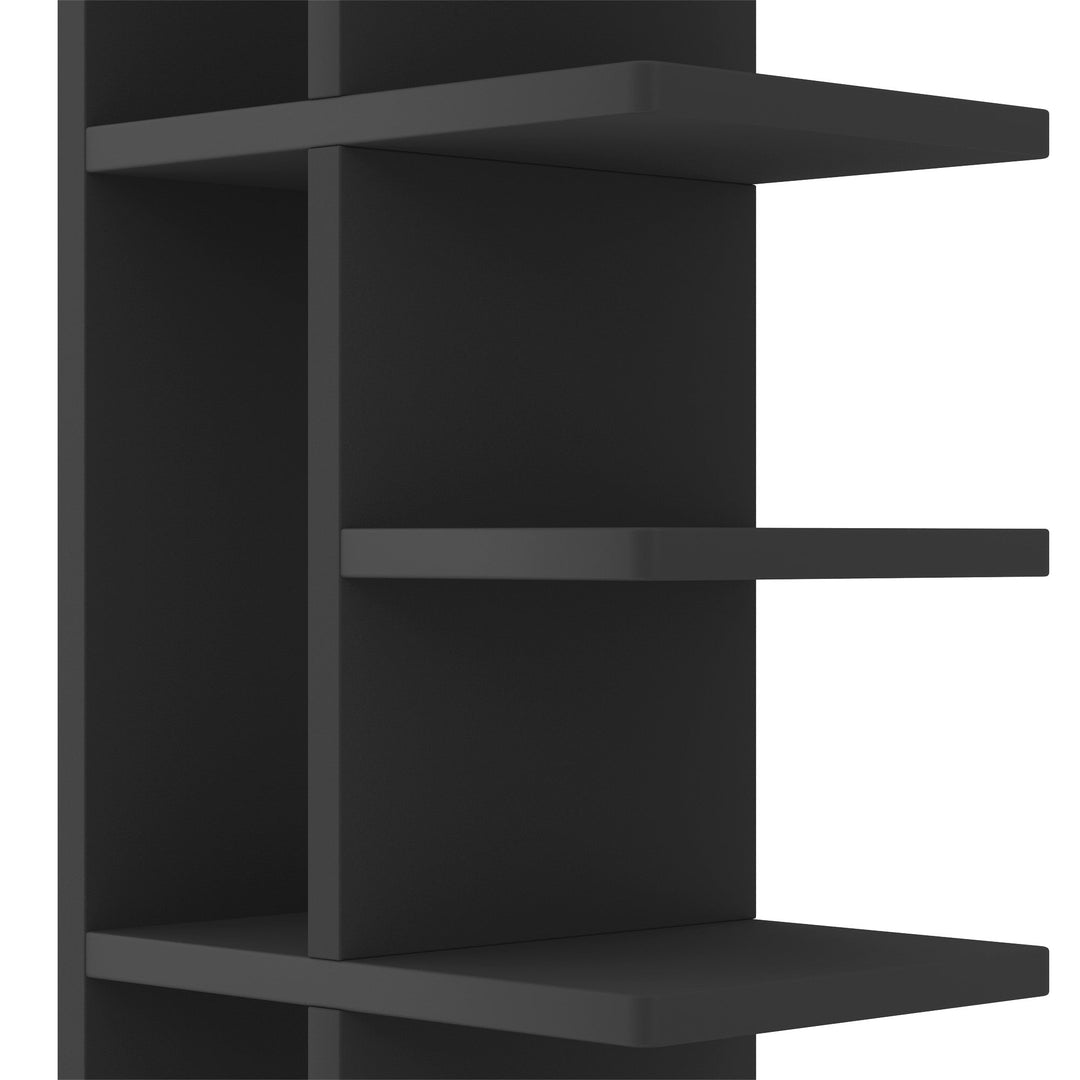 RAZU Mirage Estante Invisível Vertical de Partículas Preta 9 Prateleiras