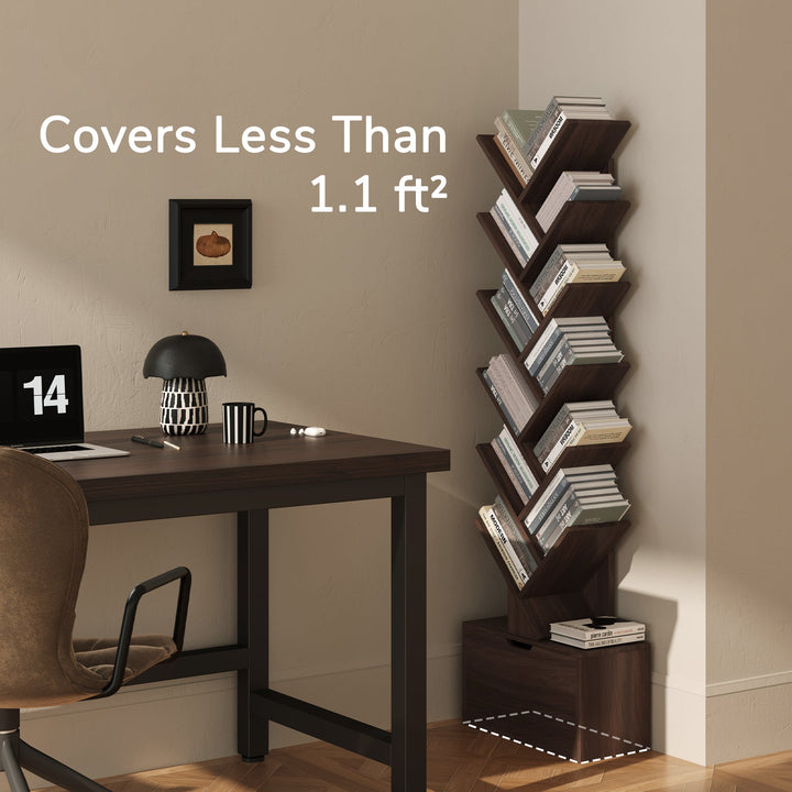 Estante Vertical em Forma de Árvore Razu com Armário de Armazenamento