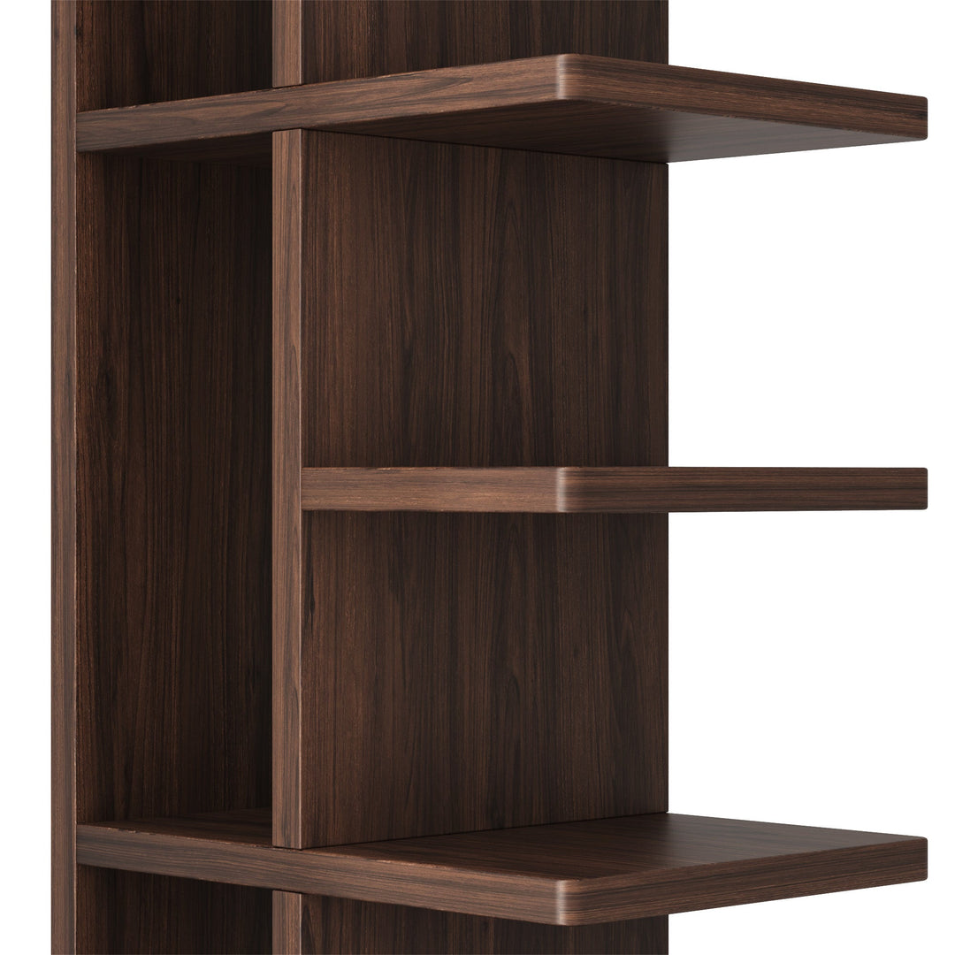 RAZU Chiaroscuro Series Mirage Estante Vertical Invisível Plywood Nogueira 9 Prateleiras