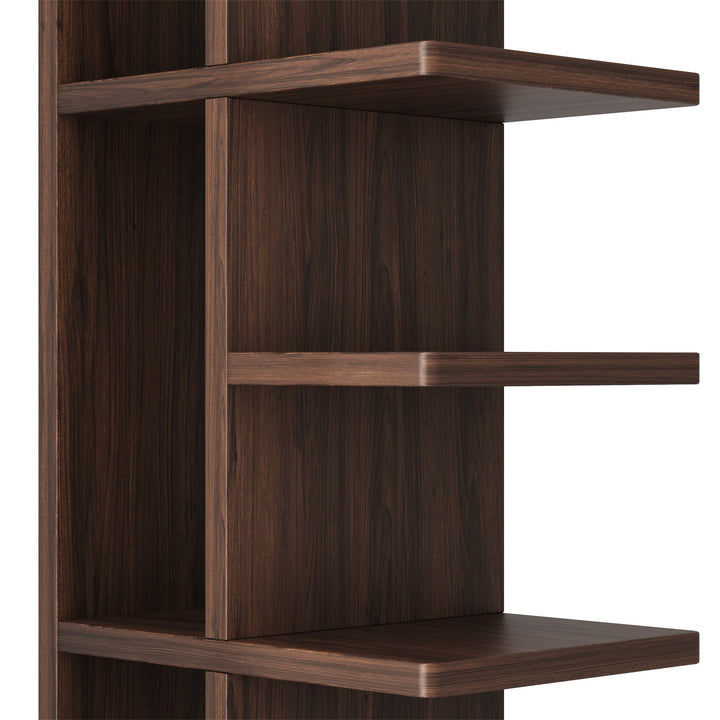 RAZU Chiaroscuro Series Mirage Estante Vertical Invisível Plywood Nogueira 9 Prateleiras