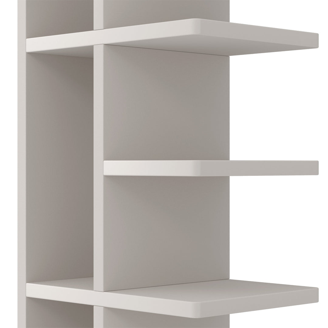 RAZU Série Chiaroscuro Mirage Estante Vertical Invisível Compensado Branco 9 Níveis