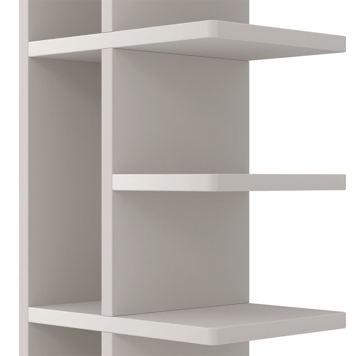 RAZU Série Chiaroscuro Mirage Estante Vertical Invisível Compensado Branco 9 Níveis