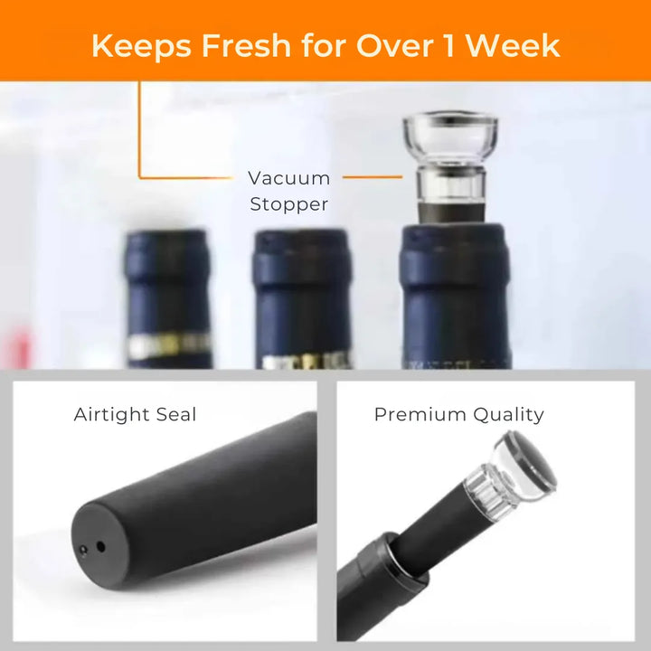 Abridor de Vinho Elétrico Razu™ ORIGINAL + 3 Brindes Grátis