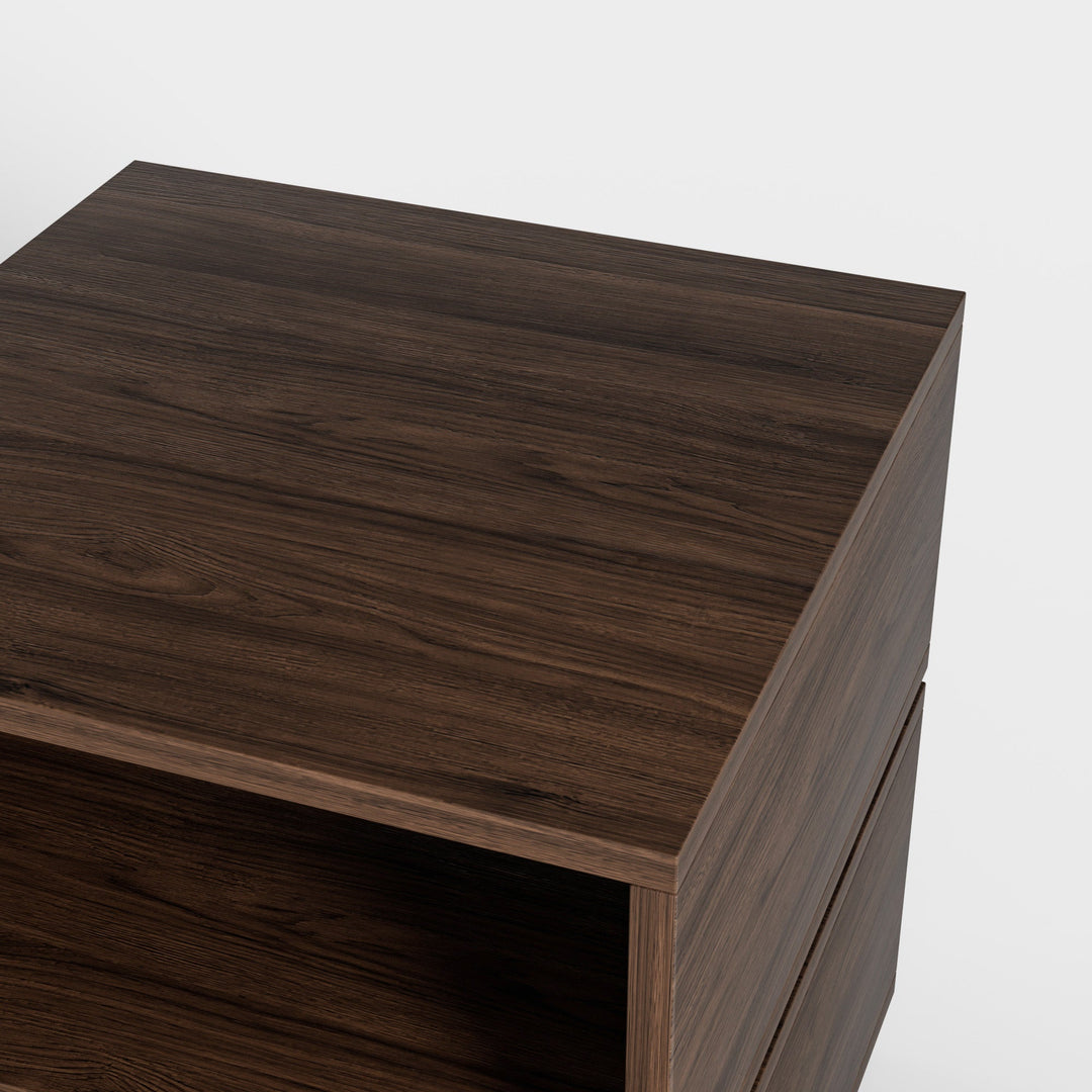 Razu Mesa de Cabeceira Giratória Quadrada de 2 Níveis