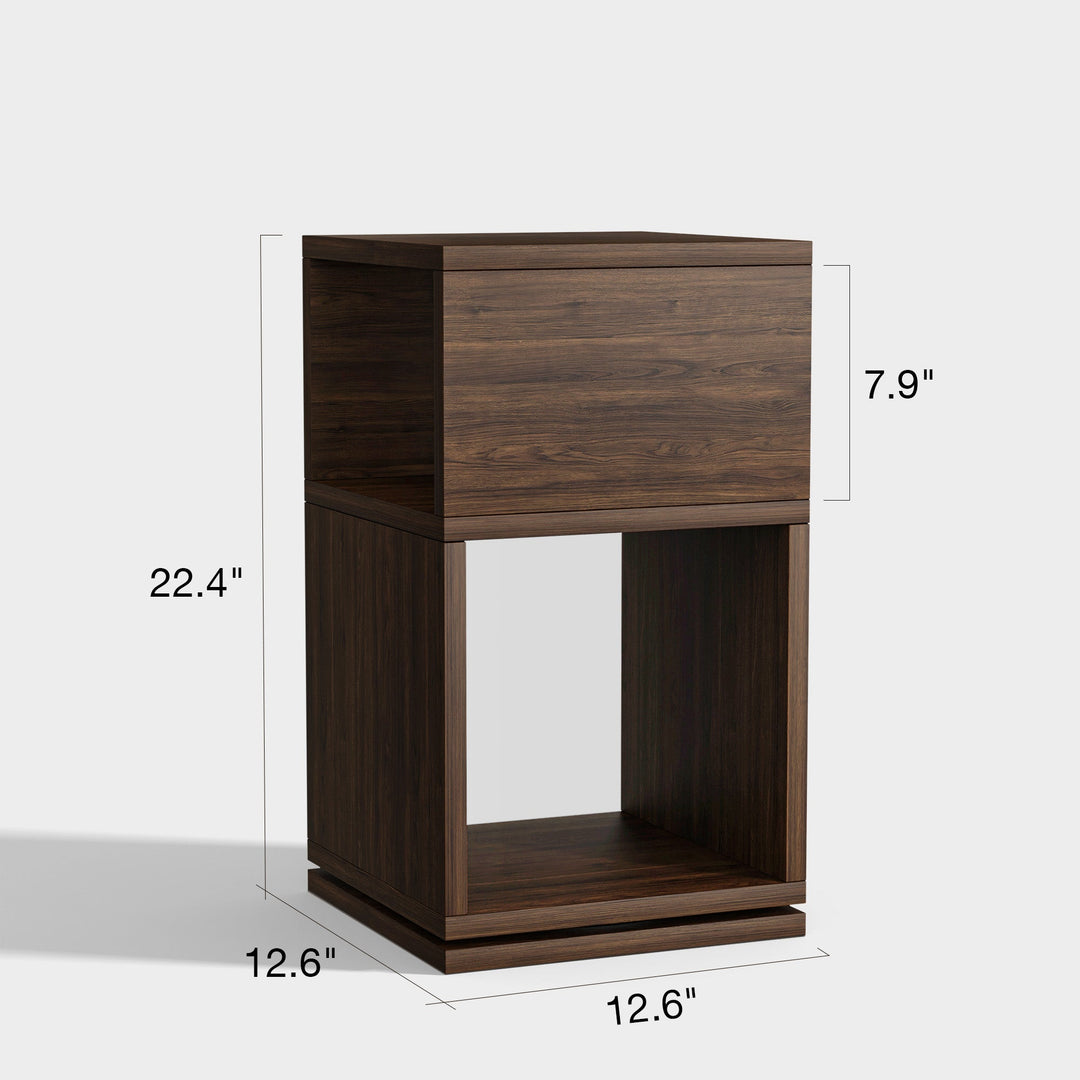 Mesa de Apoio Giratória Razu com Prateleira Aberta