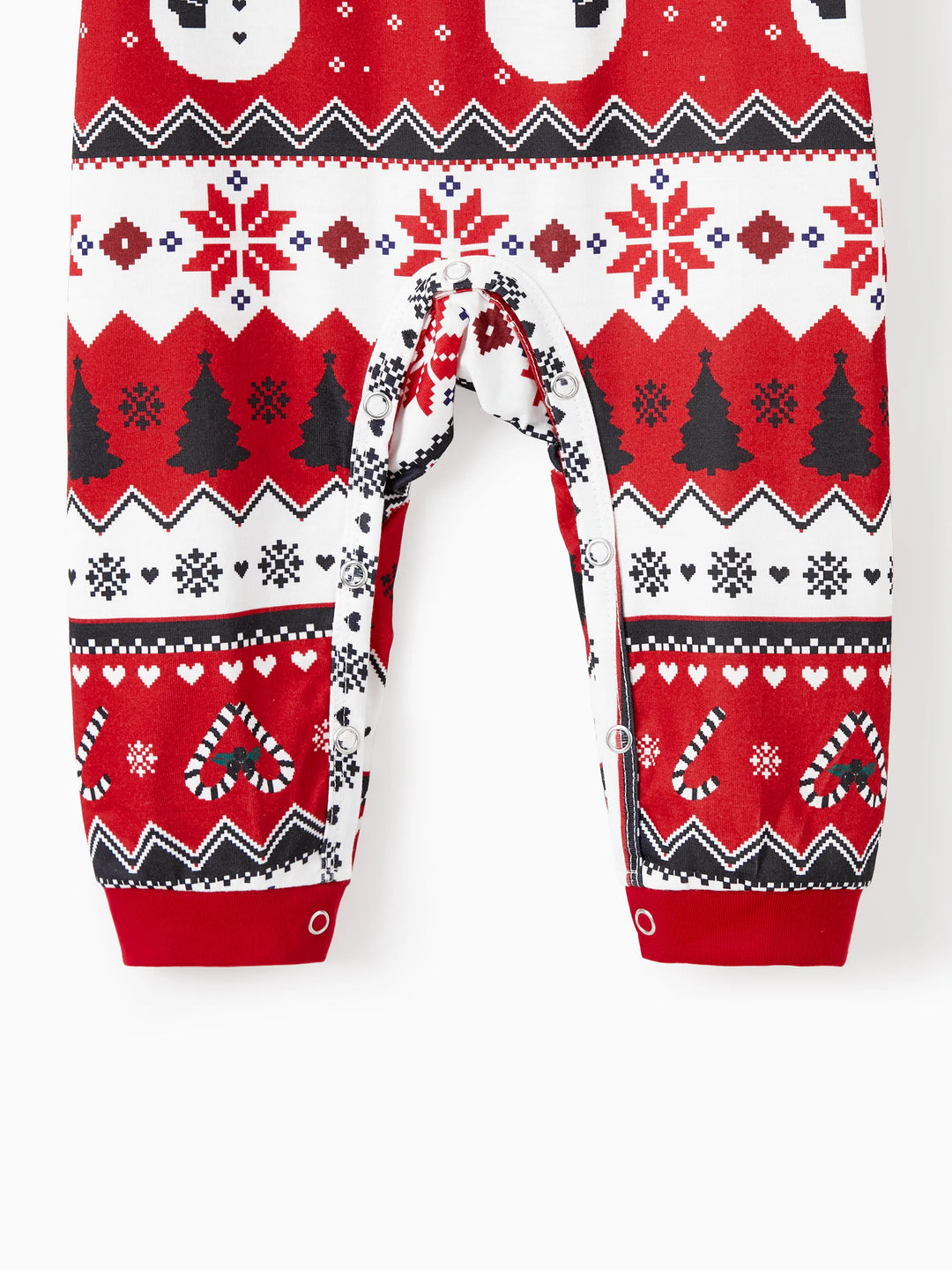 Conjunto de Pijamas de Natal para Famílias com Impressão de Boneco de Neve – PJs de Manga Longa com Meias de Natal – Preto