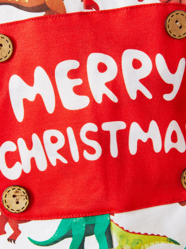 Pijamas de Natal em Família com Design 3D - PJs tipo Onesie com Meias de Natal Multicoloridas