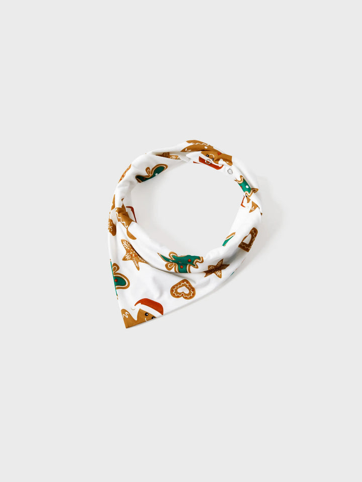 Conjunto de Pijamas de Manga Longa Combináveis para a Família, com Impressão Total de Pai Natal e Árvore de Natal, incluindo Meias de Natal em Estampa de Gengibre.