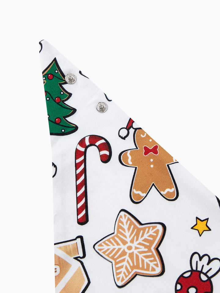 Pijamas de Casa de Gengibre em Conjunto para Família - PJs Verdes de Natal com Meias de Natal Multicores