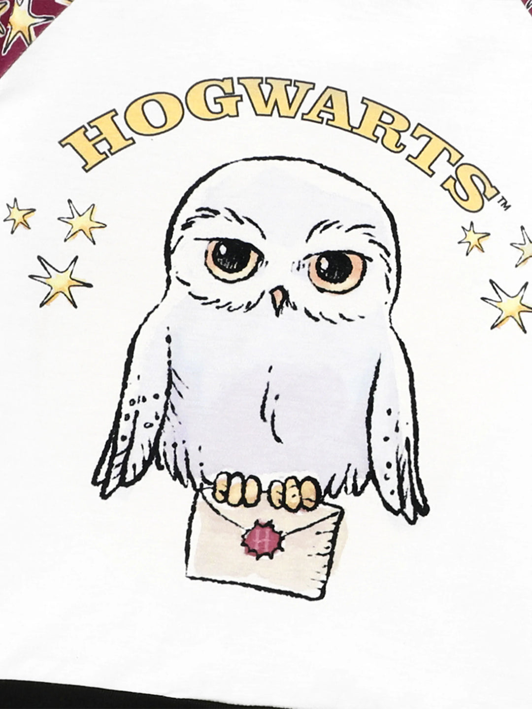 Conjuntos de Pijamas de Natal Matching da Família Harry Potter com Estampa da Hedwig e Meias de Natal