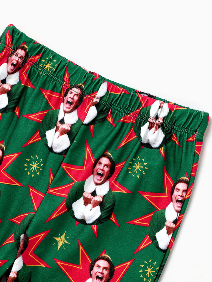 Conjuntos de Pijamas a Condizer para a Família com Impressão de Personagens ELF e Meias de Natal