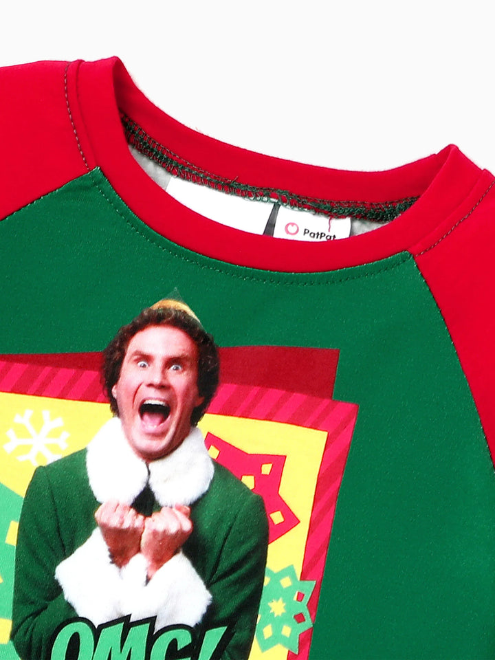 Conjuntos de Pijamas a Condizer para a Família com Impressão de Personagens ELF e Meias de Natal