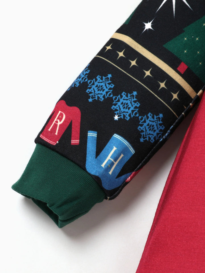 Conjuntos de Pijamas Combinados de Natal da Família Harry Potter com Meias de Natal de Hogwarts