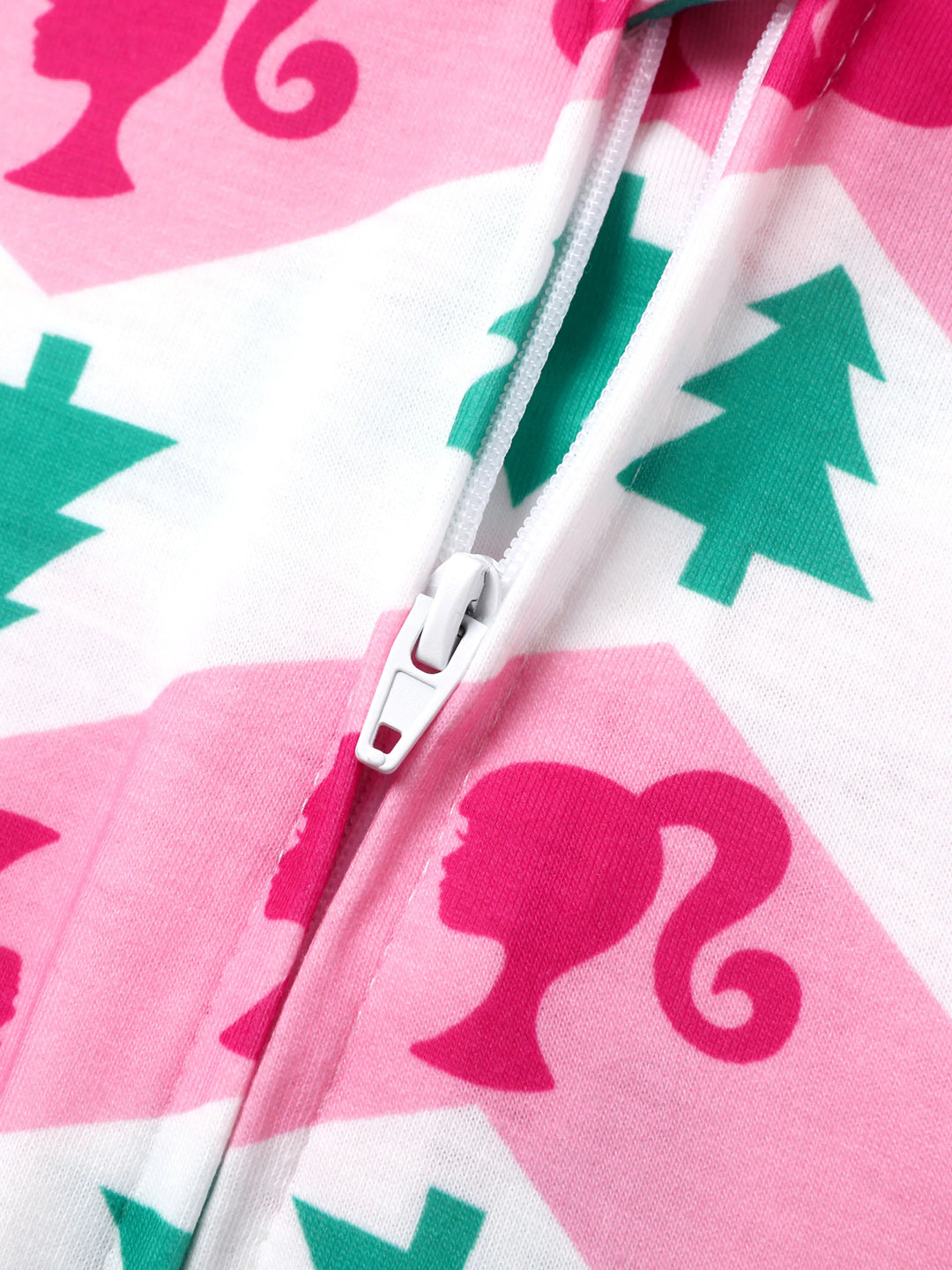 Conjuntos de Pijamas com Capuz "Barbie Mamãe e Eu" para o Natal, com Meias de Natal.