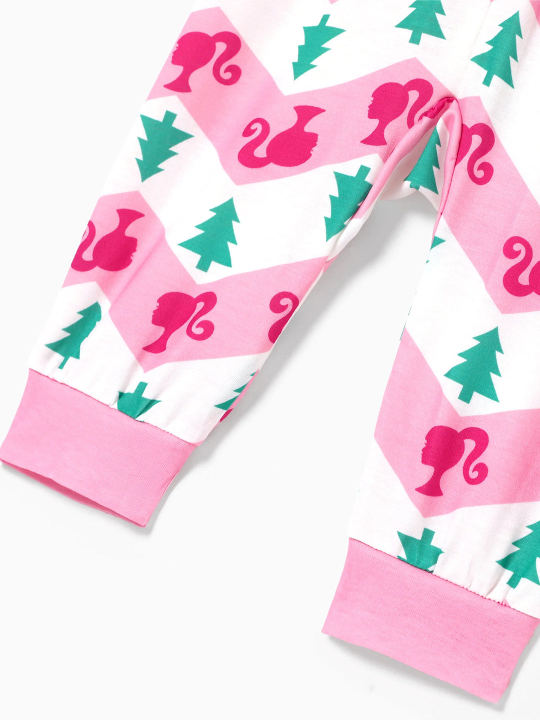 Conjuntos de Pijamas com Capuz "Barbie Mamãe e Eu" para o Natal, com Meias de Natal.