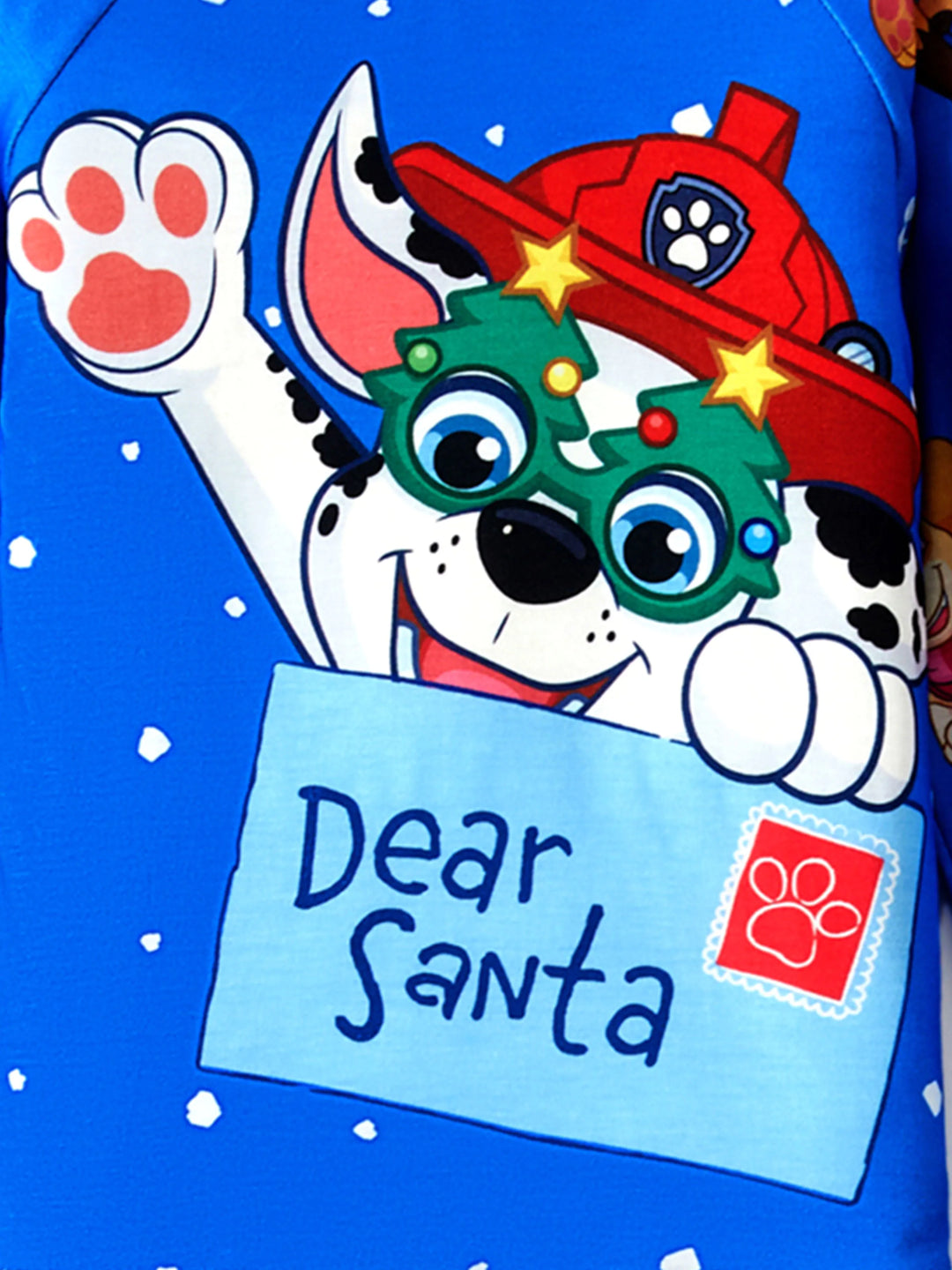 Conjunto de Pijamas de Natal em Família com Chase e Marshall da PAW Patrol, incluindo Meias de Natal.