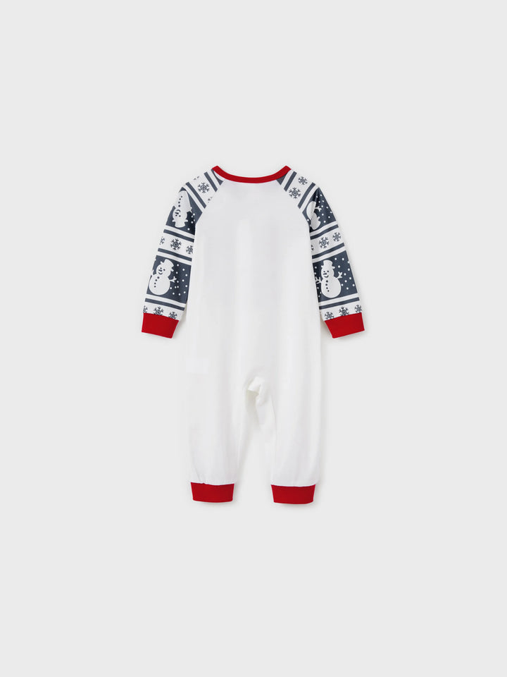 Conjuntos de Pijamas de Natal em Família com Padrão de Boneco de Neve, de Manga Longa, com Meias de Natal, Cor Cinza Escuro