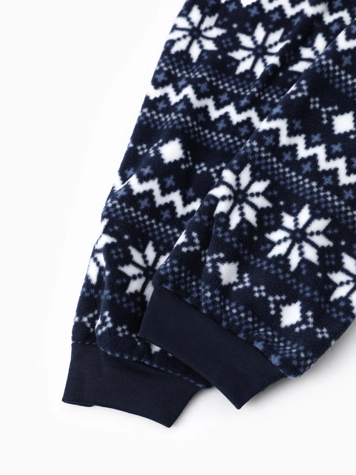 Conjunto de Pijamas de Natal em Fleece “Frosty The Snowman” com Estampa de Flocos de Neve e Meias de Natal