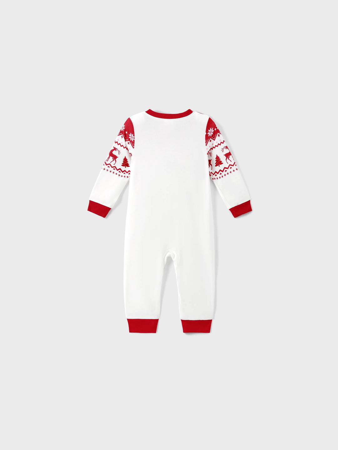 Conjuntos de Pijamas em Família com Estampa de Rena e Flocos de Neve para o Natal, Inclui Meias de Natal Vermelhas