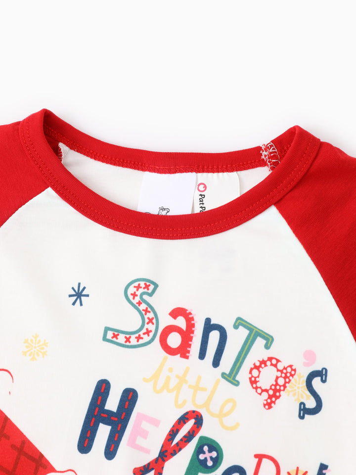 Conjunto de Pijamas Correspondentes da Família Peppa Pig com Impressão de Natal e Meias de Natal em Cor Block