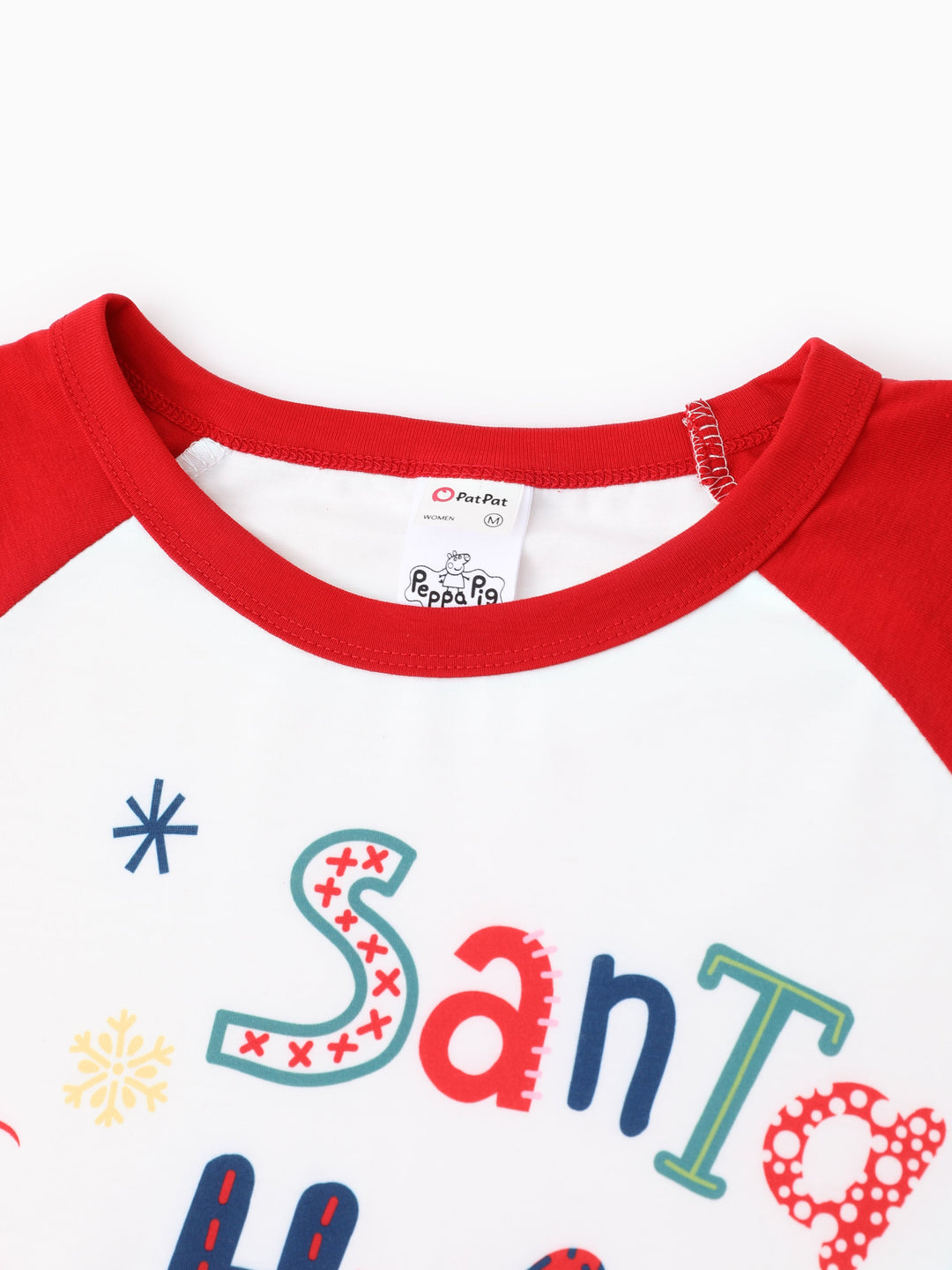 Conjunto de Pijamas Correspondentes da Família Peppa Pig com Impressão de Natal e Meias de Natal em Cor Block