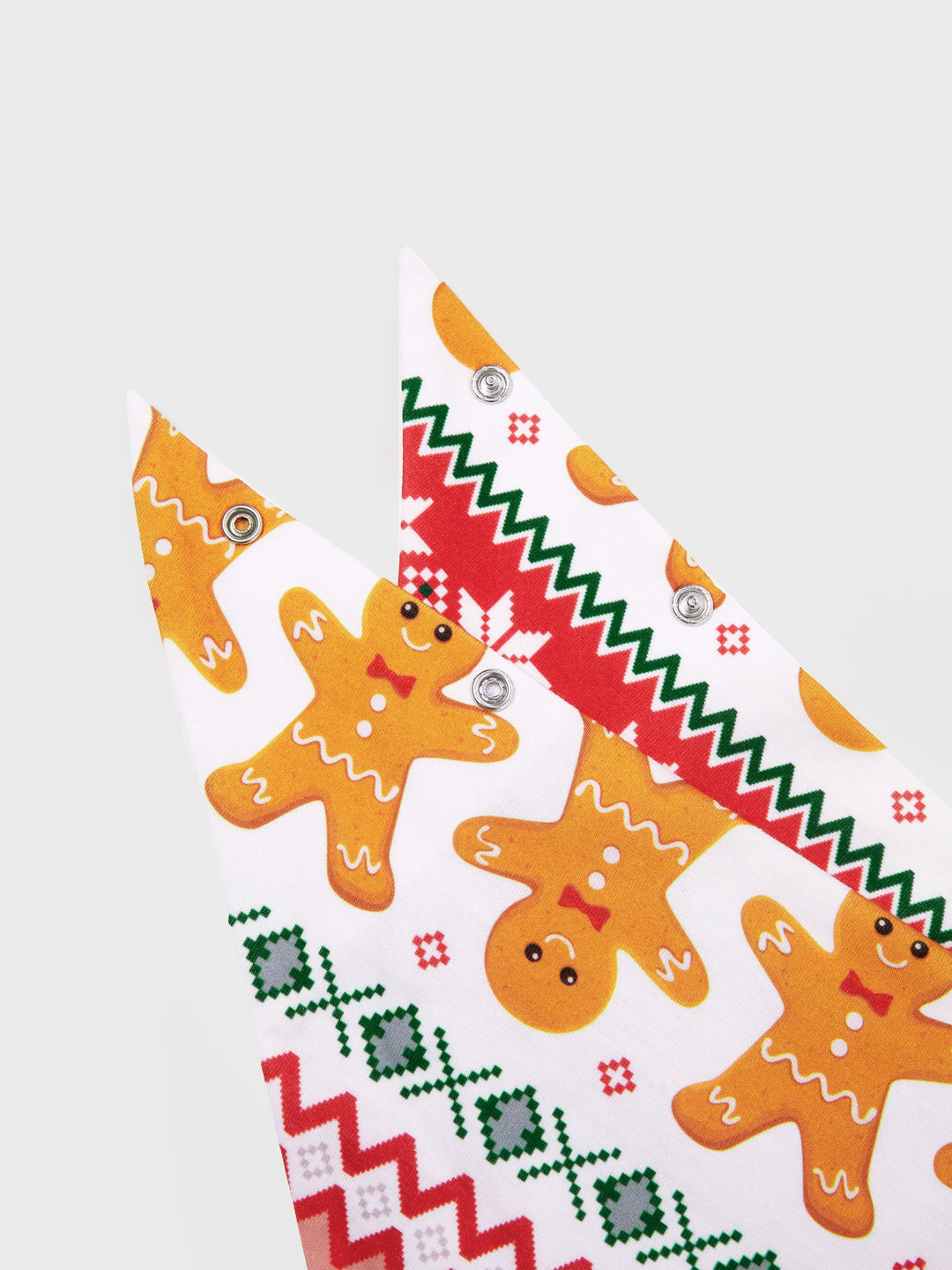 Conjunto de Pijamas de Natal em Família com Padrão de Bolachas de Natal e Homem de Gengibre, Incluindo Meias de Natal em Várias Cores