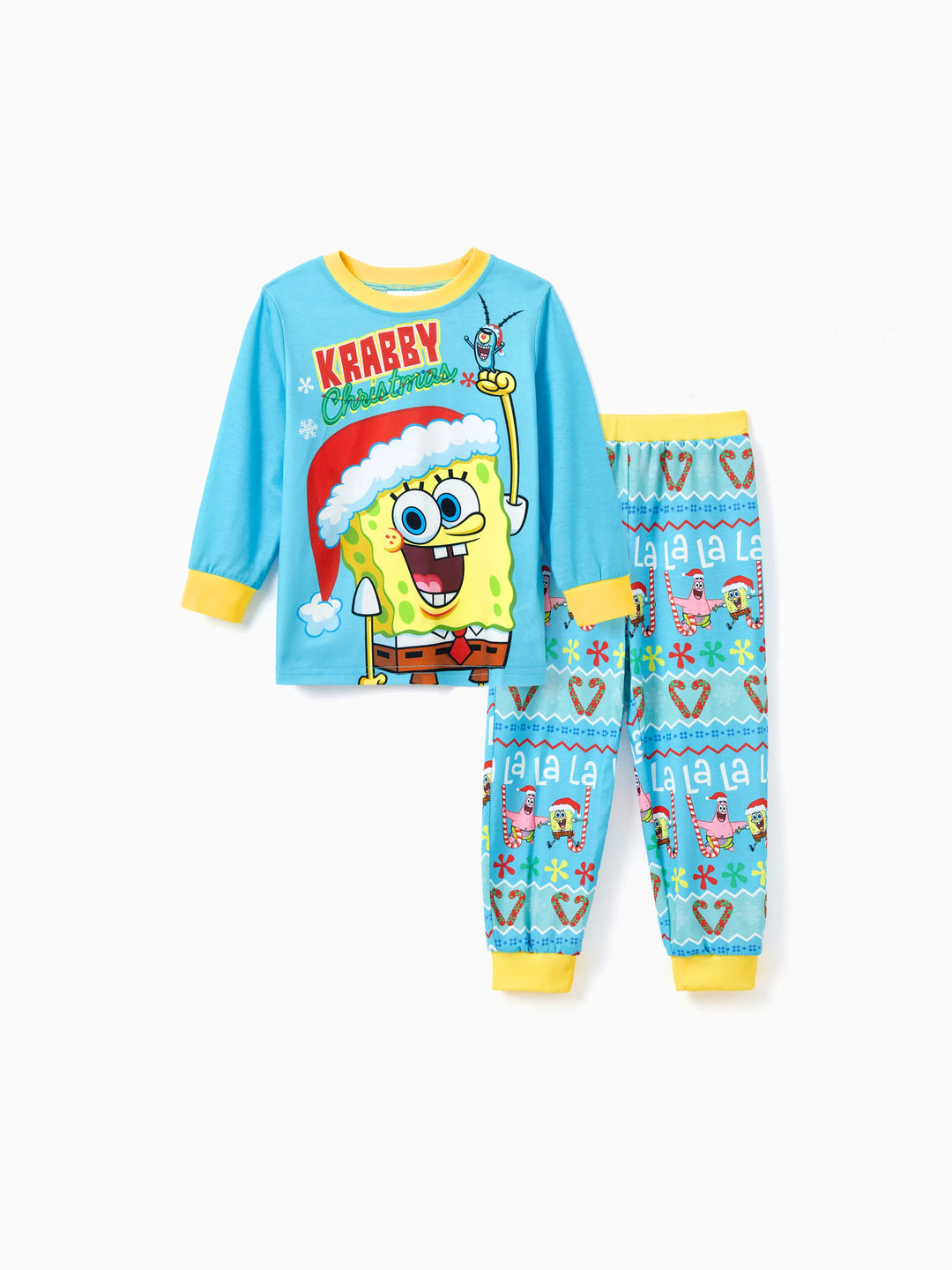 Conjuntos de Pijamas para a Família SpongeBob SquarePants com Meias de Natal