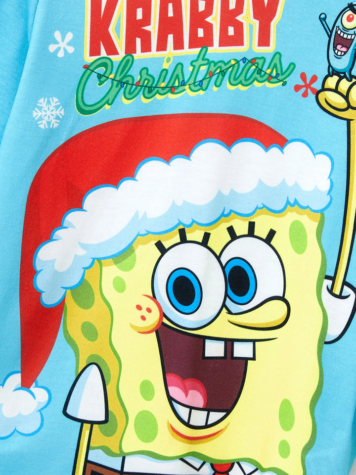 Conjuntos de Pijamas para a Família SpongeBob SquarePants com Meias de Natal