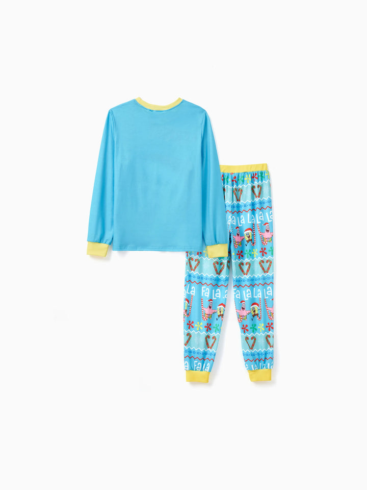 Conjuntos de Pijamas para a Família SpongeBob SquarePants com Meias de Natal