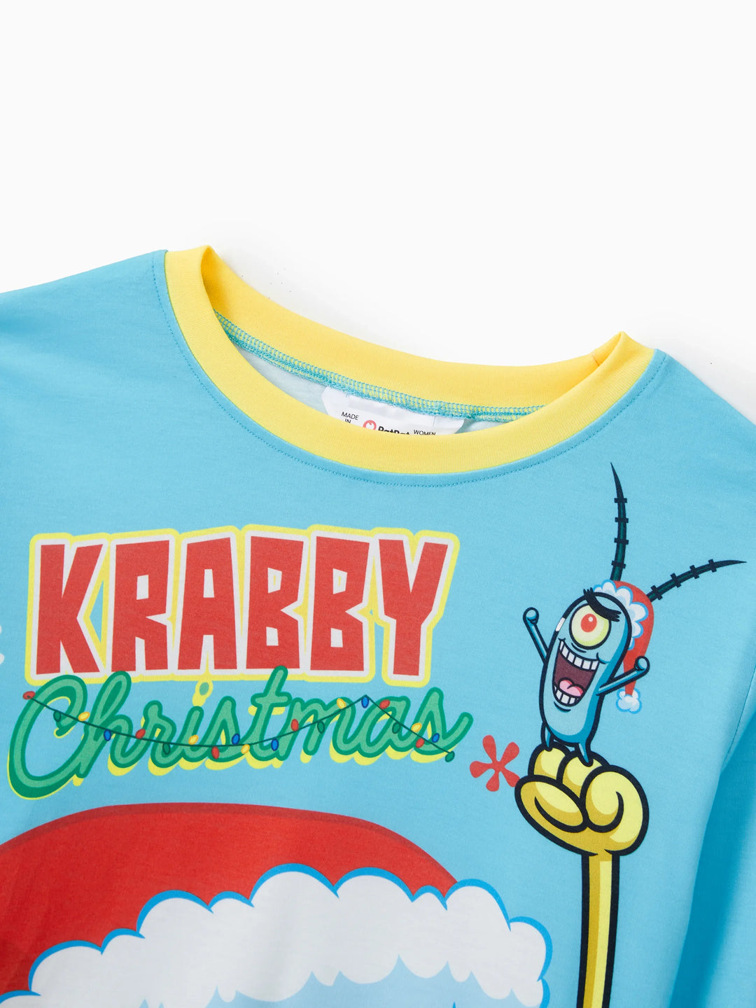 Conjuntos de Pijamas para a Família SpongeBob SquarePants com Meias de Natal