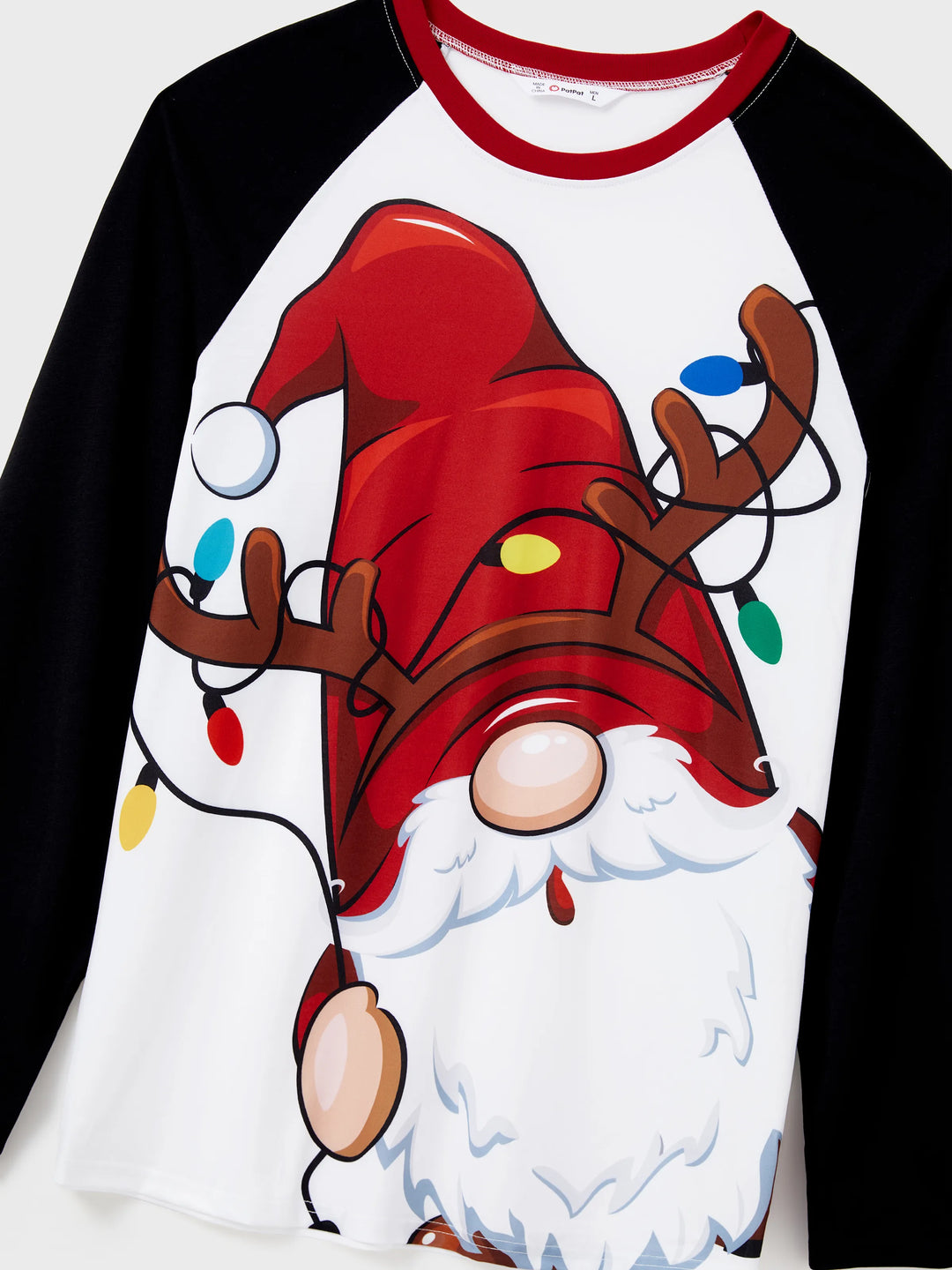 Conjuntos de Pijamas de Natal para Família com Impressão do Pai Natal e Mangas Raglan, incluindo Meias de Natal (Certificação de Segurança SGS) Vermelho