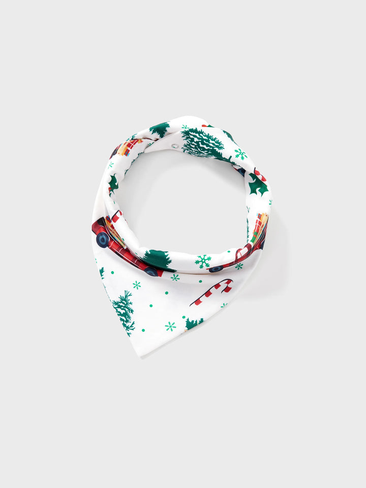 Conjunto de Pijamas de Manga Longa com Estampado de Árvores de Natal e Carros, Coordenados para a Família, com Meias de Natal em Várias Cores