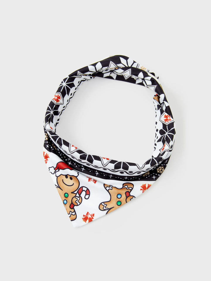 Conjunto de Piajamas de Natal para a Família com Mangas Raglan, Estilo Homem de Gengibre, Cintura com Cordão e Bolsos, Acompanhado de Meias de Natal, em vermelho/preto.