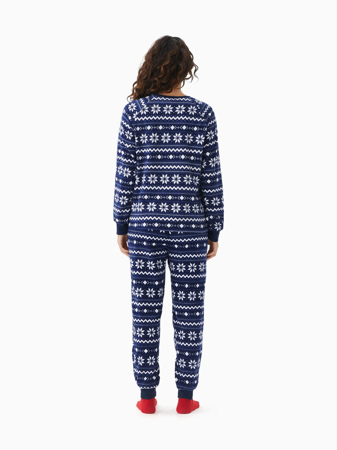 Conjunto de Pijamas de Natal em Fleece “Frosty The Snowman” com Estampa de Flocos de Neve e Meias de Natal