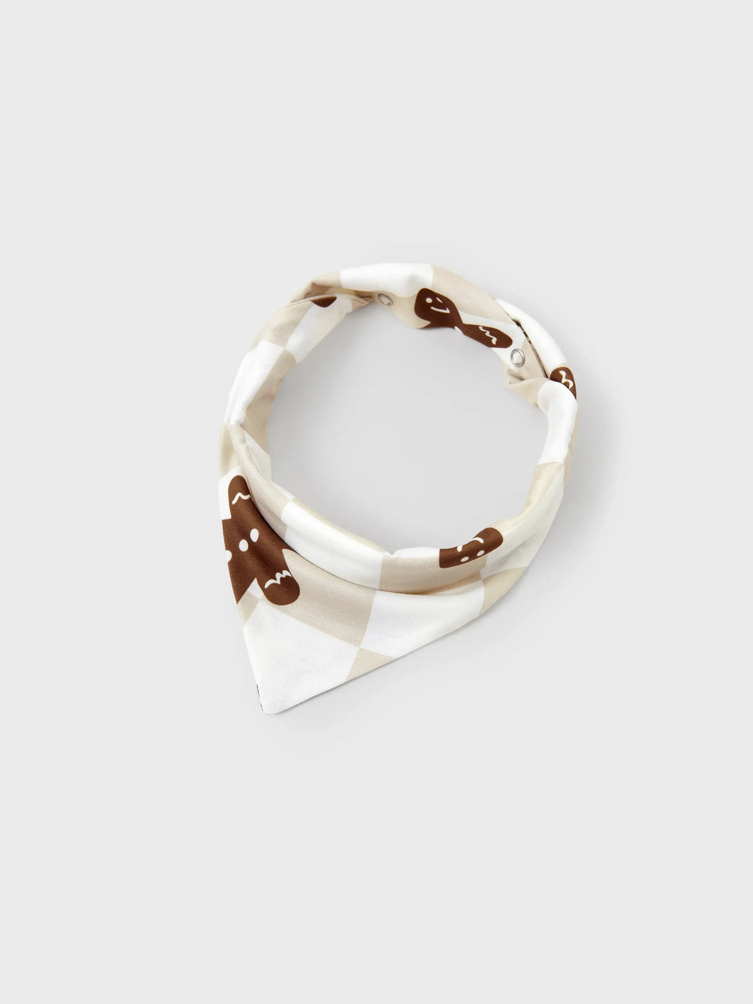 Conjunto de Pijamas de Natal Coordinados para a Família com Estampado de Gengibre em Xadrez e Meias de Natal em Caqui.