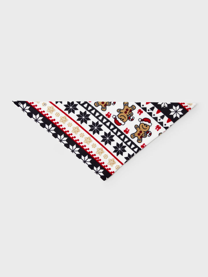 Conjunto de Pijamas de Fleece em Família para o Natal com Estampado de Gengibre e Flocos de Neve e Meias de Natal Vermelhas