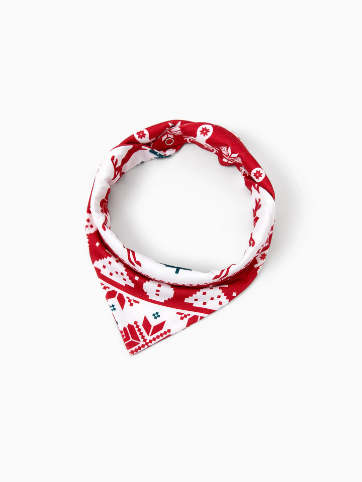 Conjunto de Pijamas de Natal para Família em Conjunto: Com Estampado de Rena e Boneco de Neve, Pijamas Vermelhos de Manga Longa com Meias de Natal Vermelhas.