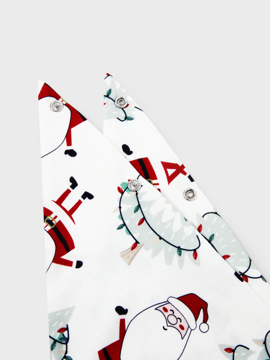 Conjunto de Pijamas de Natal em Família com Estampagem de Gnomos - Pijamas Brancos com Meias de Natal Brancas