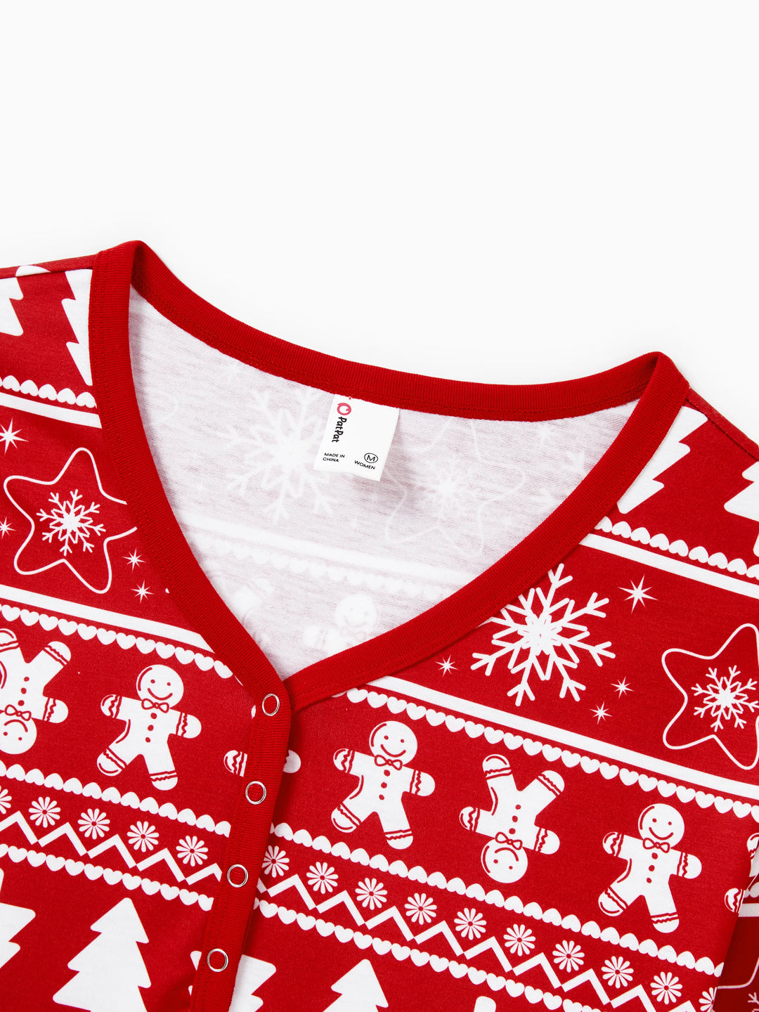 Conjunto de Pijamas em Família Coordenados para o Natal com Estampado de Homem de Gengibre e Árvore de Natal, Pijamas Vermelhos com Meias de Natal Vermelhas